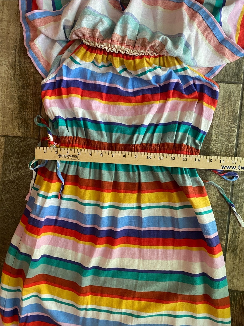 Dreamers Multicolor Striped Elastic-Waist dress 🆕 - Picture 8 of 10